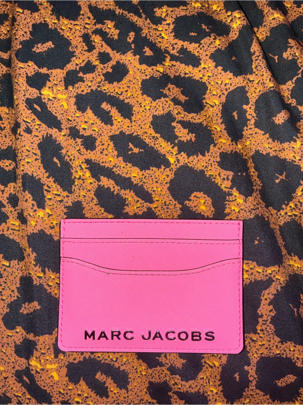Marc Jacobs Hot Pink Card Holder with Logo